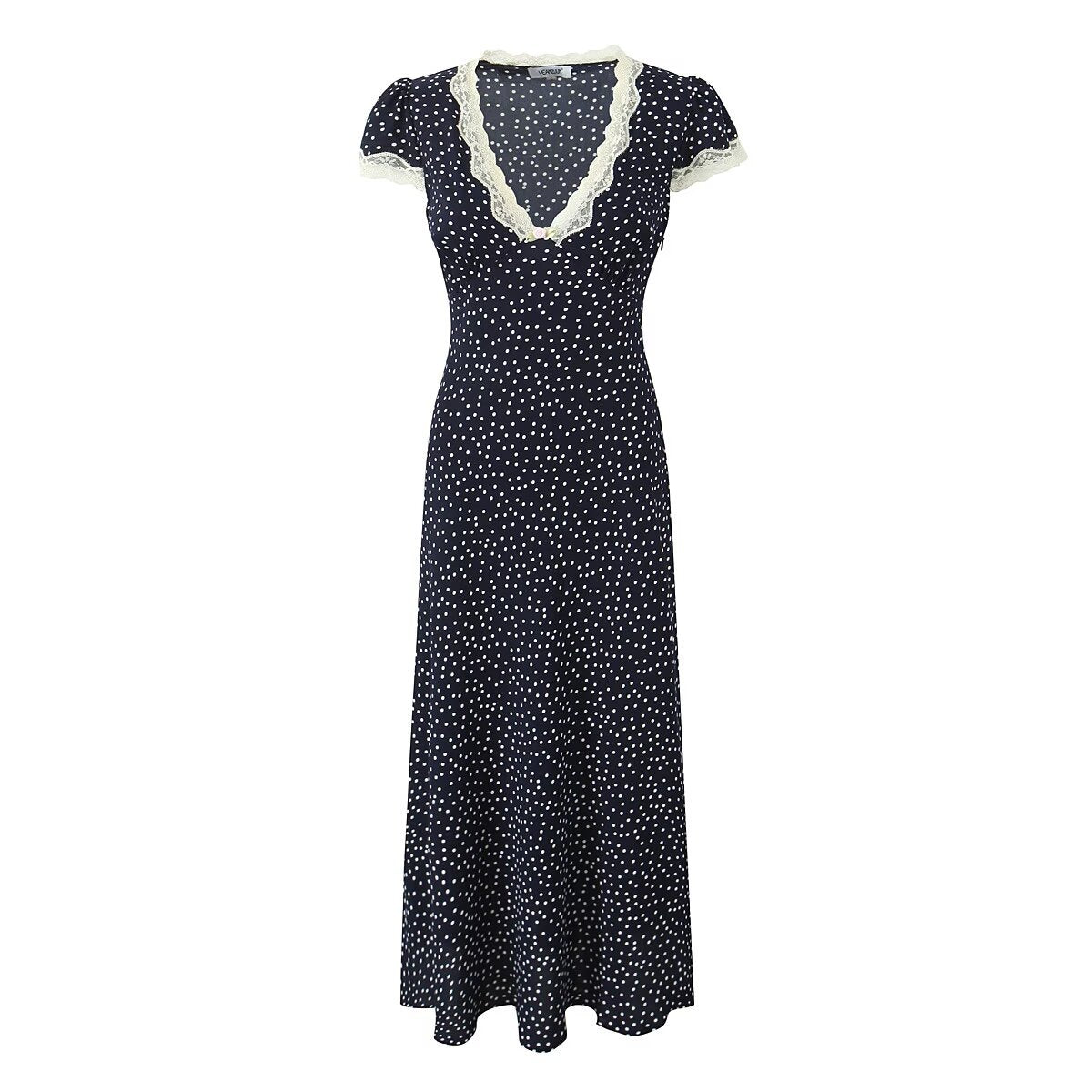 Fudus Frühlings-Midi-Kleid im fließenden Design