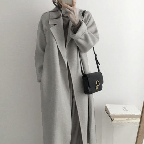 Damen eleganter und lässiger Trenchcoat mit großem Revers Amawinc