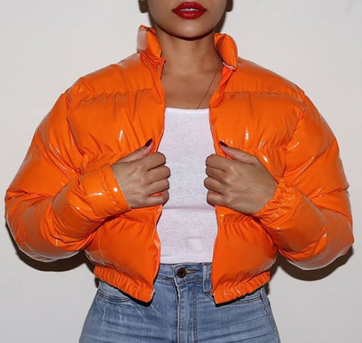 Damen Glänzende Kurzdaunenjacke Amawinc