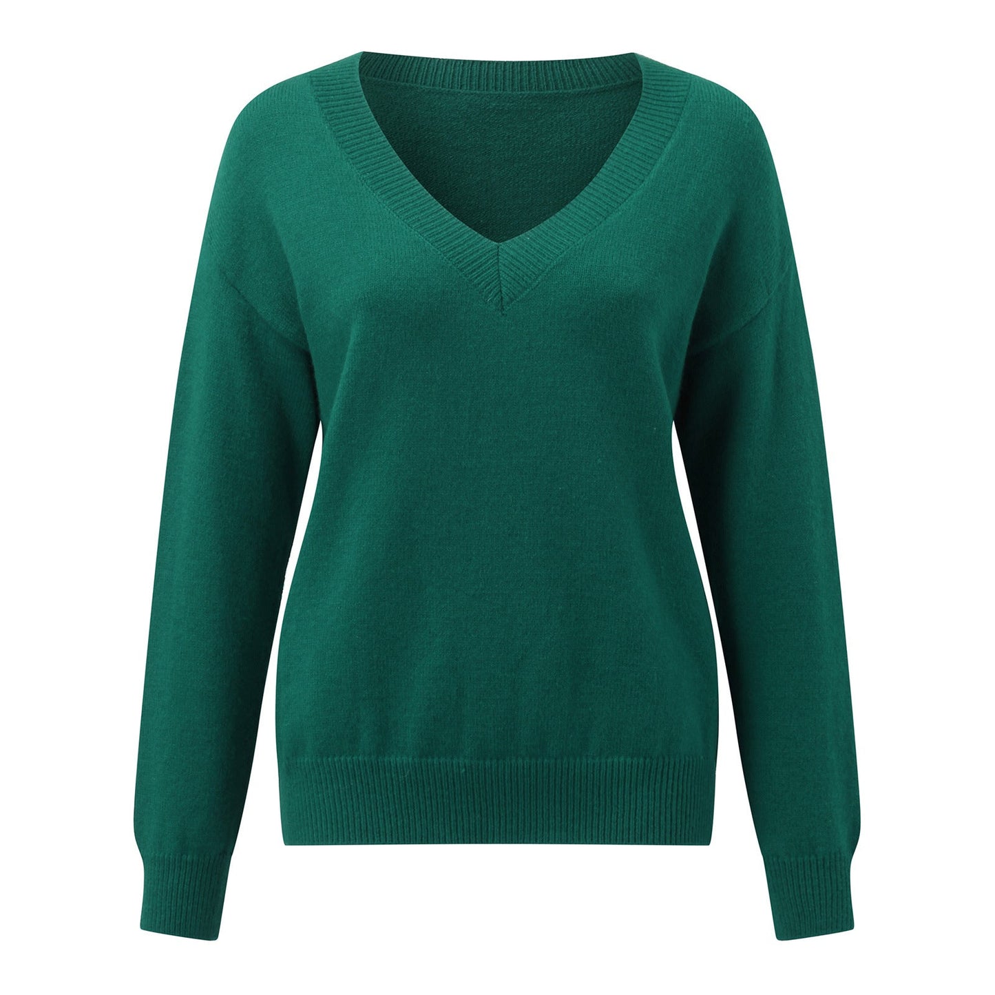 Damen eleganter V-Ausschnitt Pullover Amawinc