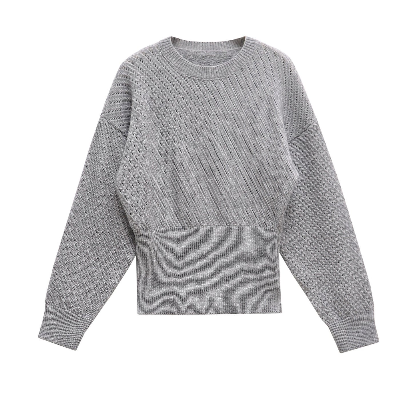 Damen Pullover im strukturierten Strickdesign Amawinc