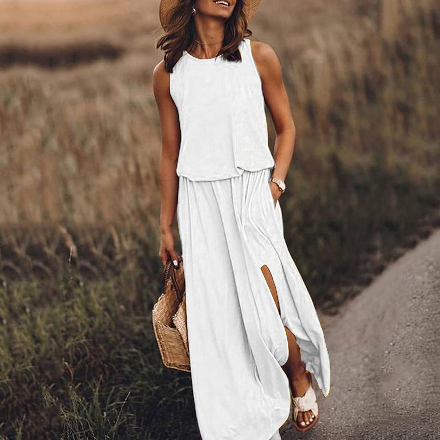 Fudus Elegantes Maxikleid mit Farbverlauf