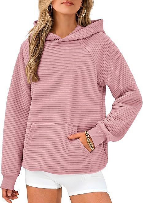 Damen Kapuzensweater aus strukturiertem Stoff Amawinc