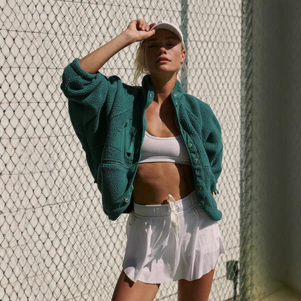 Damen elegante und gemütliche Fleecejacke Amawinc