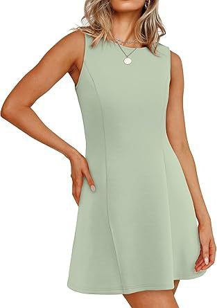 Damen ärmelloses A-Linien Kleid mit zeitlosem Schnitt Amawinc