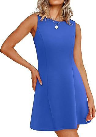 Damen ärmelloses A-Linien Kleid mit zeitlosem Schnitt Amawinc