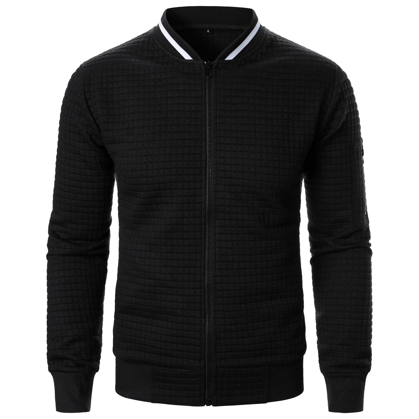 Amawinc Veste Bomber Matelassée Pour Homme Avec Fermeture Éclair Col Côtelés Poignets Coupe Regular PrintempsAutomne