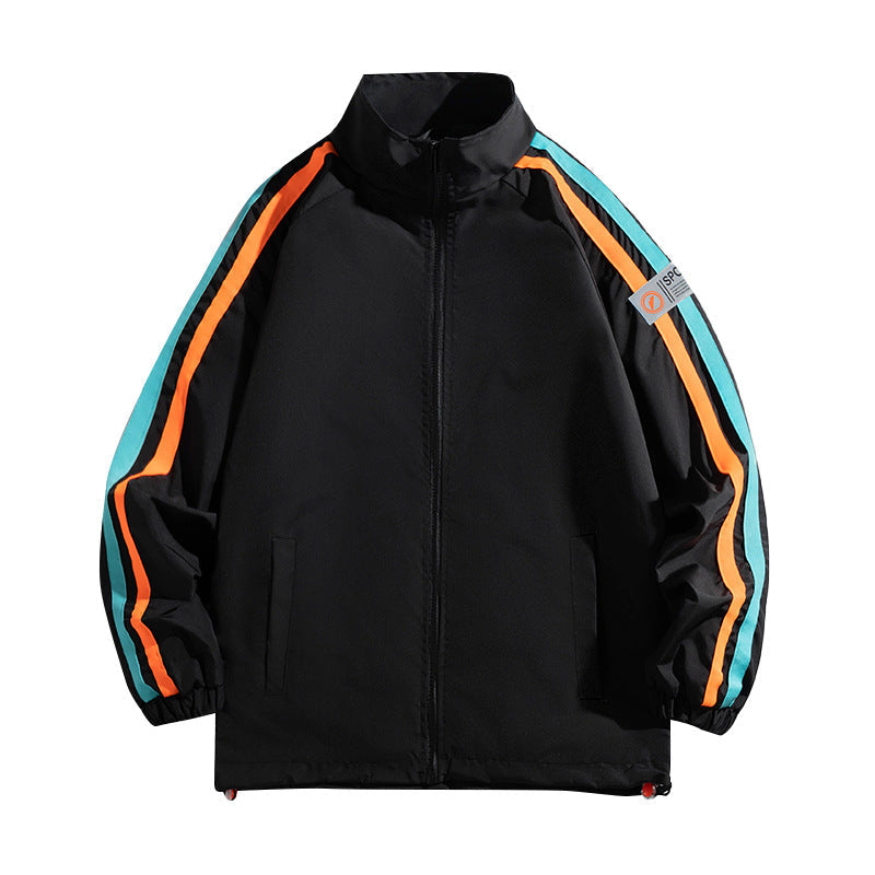 Damen Sportliche Windjacke mit stylischen Kontraststreifen Amawinc