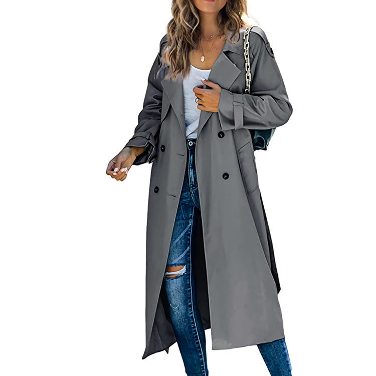 Damen eleganter Trenchcoat Amawinc