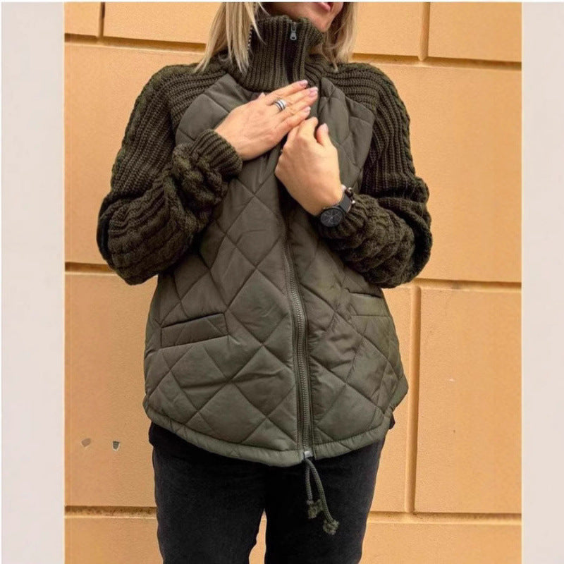 Damen Steppjacke mit Strickärmeln Amawinc