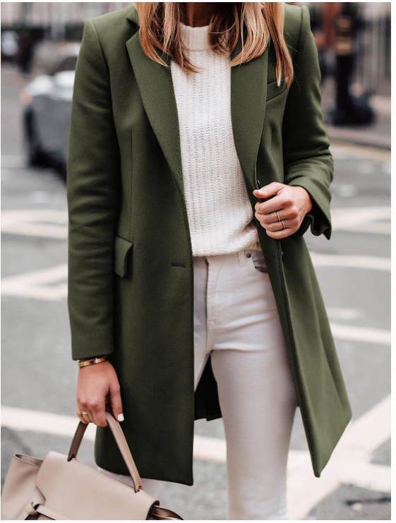 Damen eleganter taillierter Übergangsblazer Amawinc