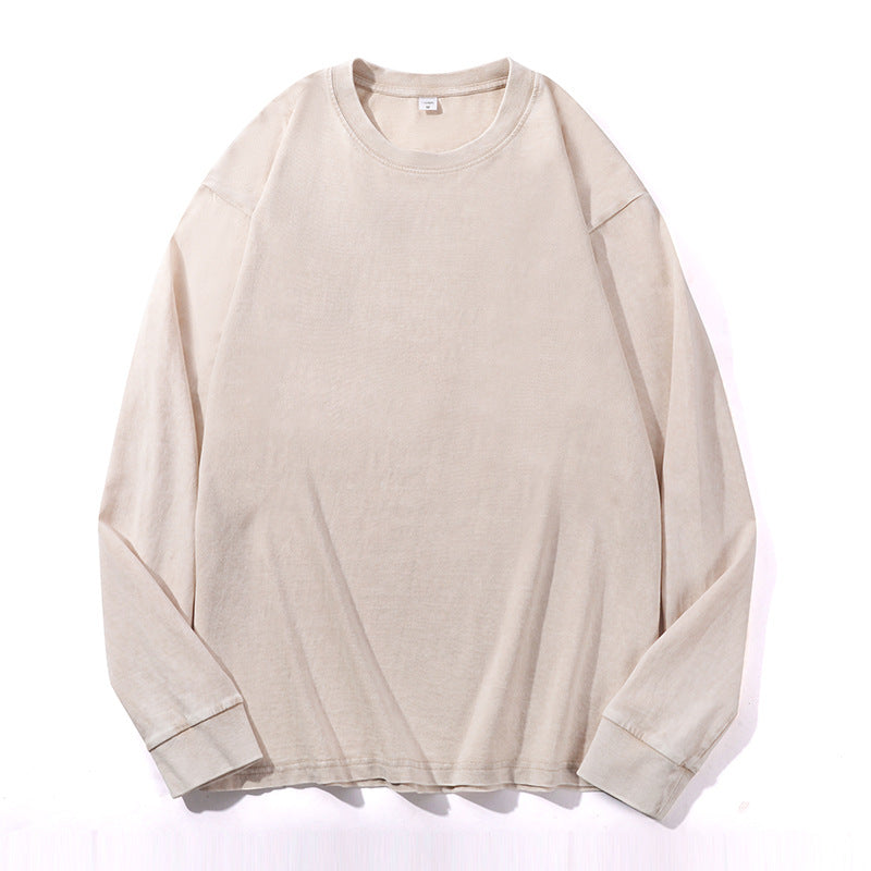 Sweatshirt Homme Amawinc Confort Décontracté Col Rond Poignets Côtes Ourlet Côtes Pour Tous Les Jours