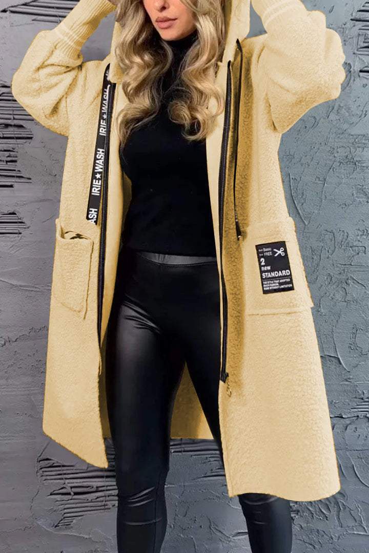 Damen Kuschelige Teddyjacke mit praktischen Taschen Amawinc