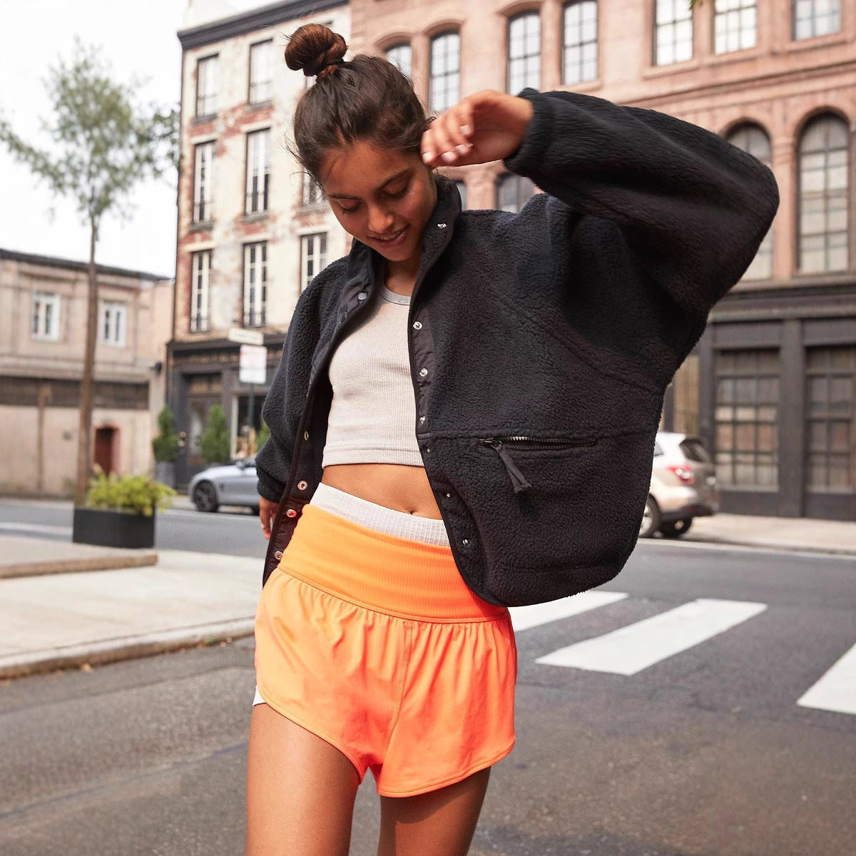 Damen elegante und gemütliche Fleecejacke Amawinc