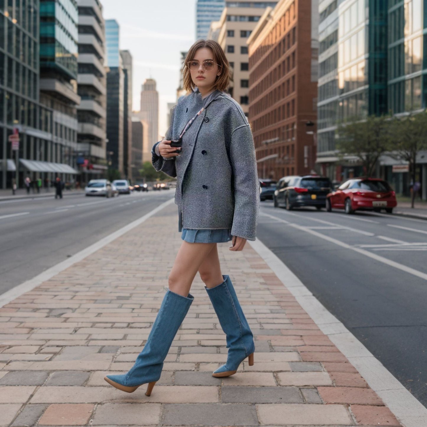 Damen modische Oversized Blazerjacke Amawinc