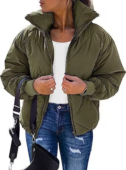 Damen Wärmeisolierte Steppjacke mit hohem Kragen und elastischen Bündchen Amawinc