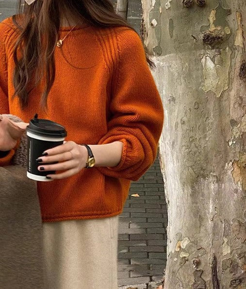 Damen Strickpullover mit lässiger Silhouette undmodernen Details Amawinc