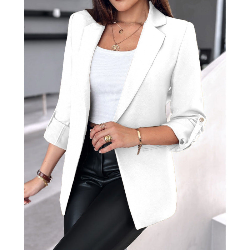 Damen elegante Blazerjacke mit modischem Schnitt Amawinc