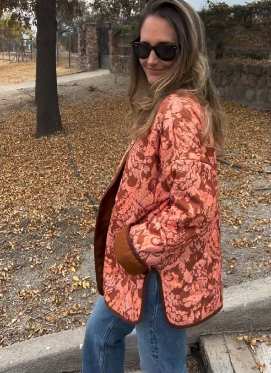 Damen modische Bomberjacke im Ethno-Stil Amawinc