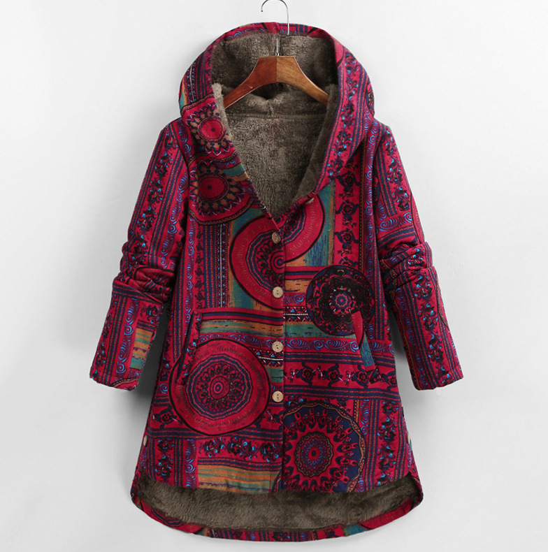 Amawinc | gestrickte Winterjacke - schickes warmes Hoodie-Jackett