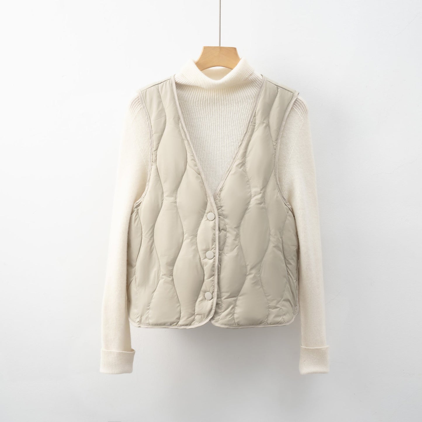 Damen gesteppte Weste mit praktischen Taschen und modernem Schnitt Amawinc