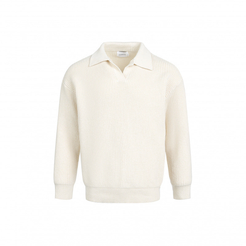 Damen Eleganter Strickpullover mit modernem Kragen und feinem Rippstrick Amawinc