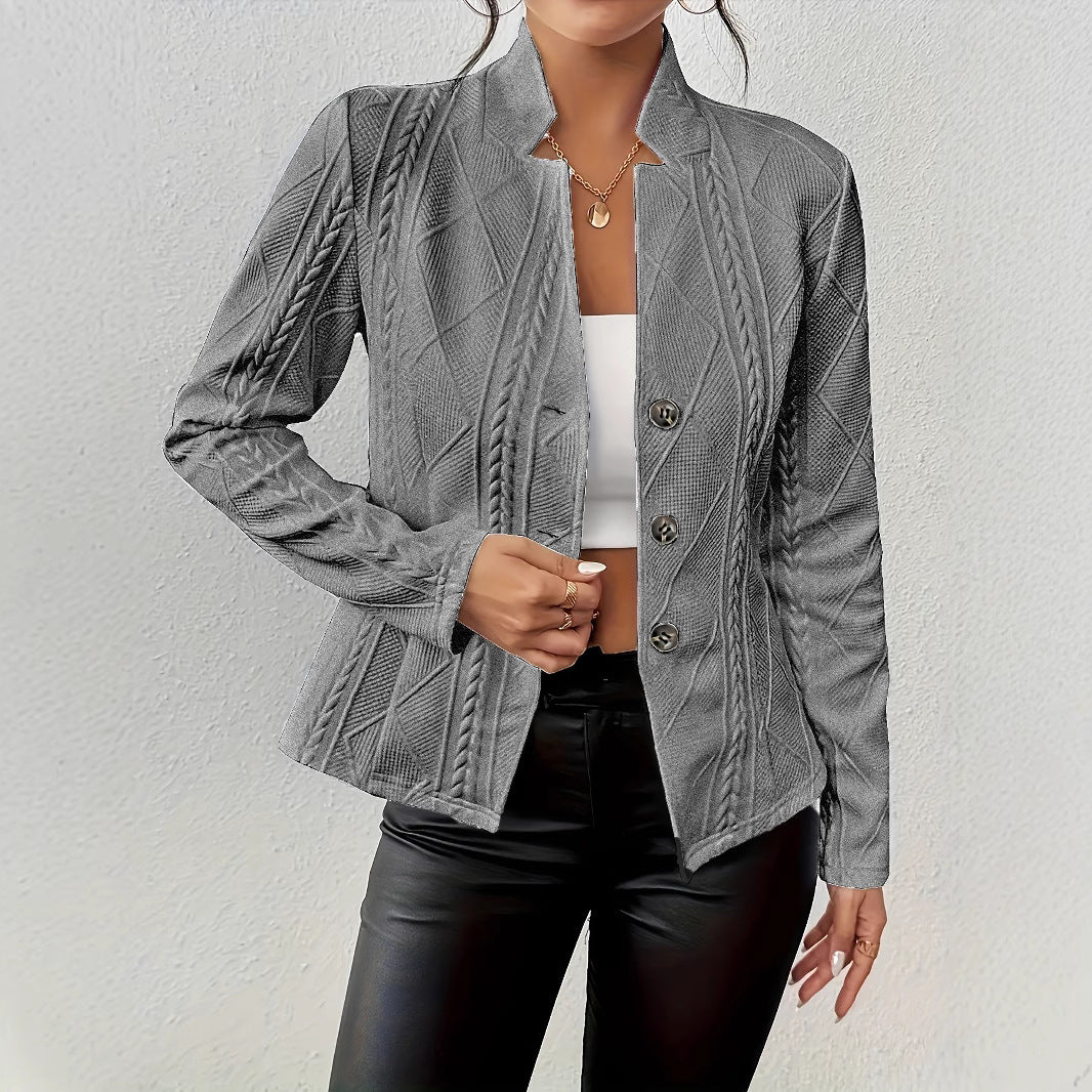 Damen Modischer Blazer mit strukturiertem Design Amawinc