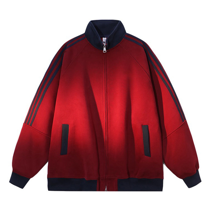 Damen Sportliche Kapuzenjacke mit Reißverschluss und angeschnittenen Ärmeln Amawinc