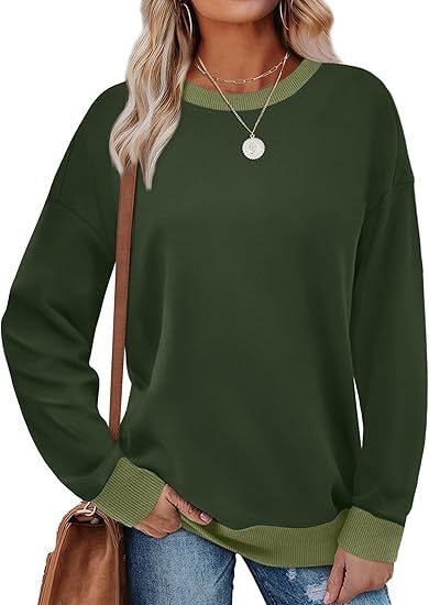 Damen bequemer Sweatshirt mit Raglanärmeln und dekorativem Kragen Amawinc