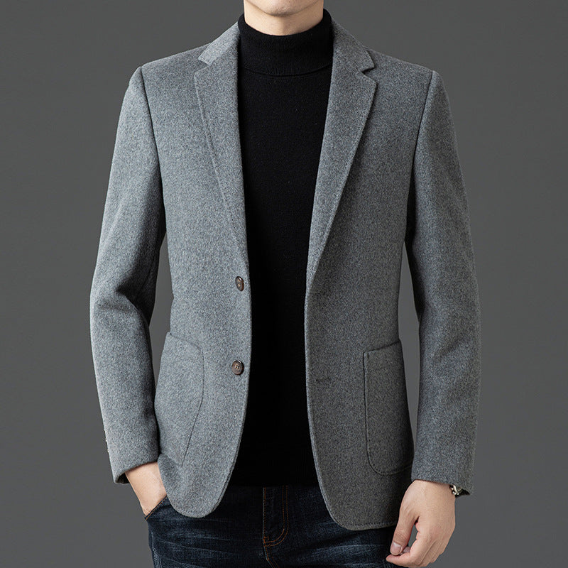 Veste Pour Homme En Laine Nordisk Flair Slim Revers À Encoche Deux Boutons Business Casual