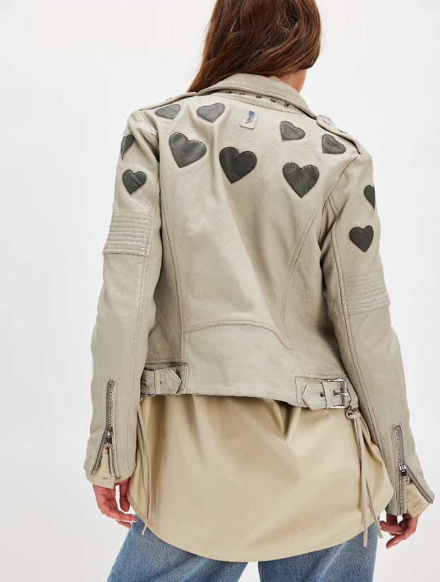 Damen jacke mit Herz-Applikationen Amawinc