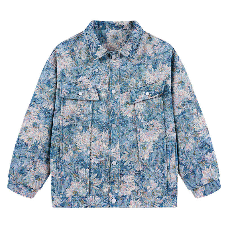 Damen modische Blumenmuster-Jacke Amawinc