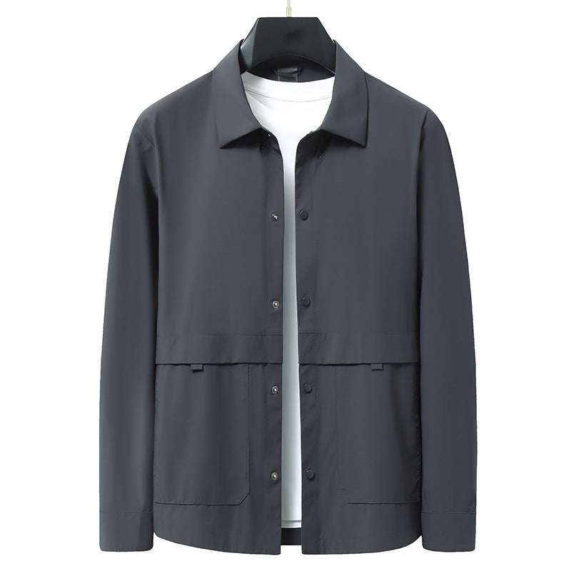 Veste Coupe Vent En Nylon Ultralégère Avec Poches Utilitaires Et Col Classique Pour Voyage