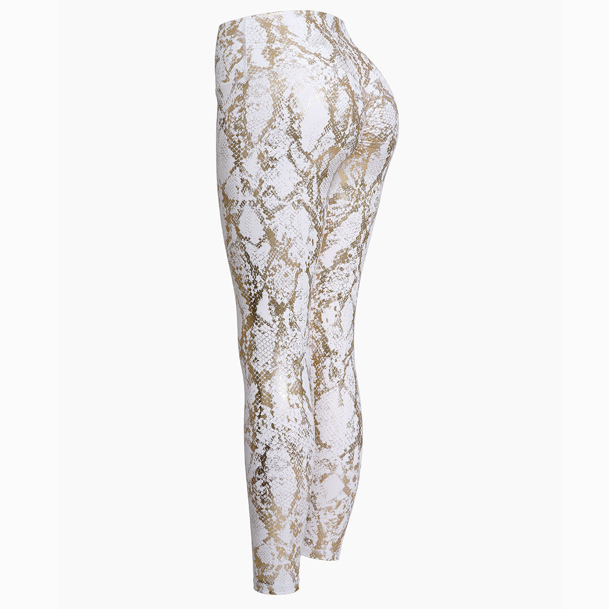 Damen Sportleggings im Schlangenprint mit hohem Bund Amawinc