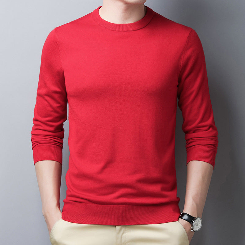 T Shirt Homme Manche Longue Slim Fit En Mélange Soie Laine Avec Col Et Poignets Côtes Nordisk Flair