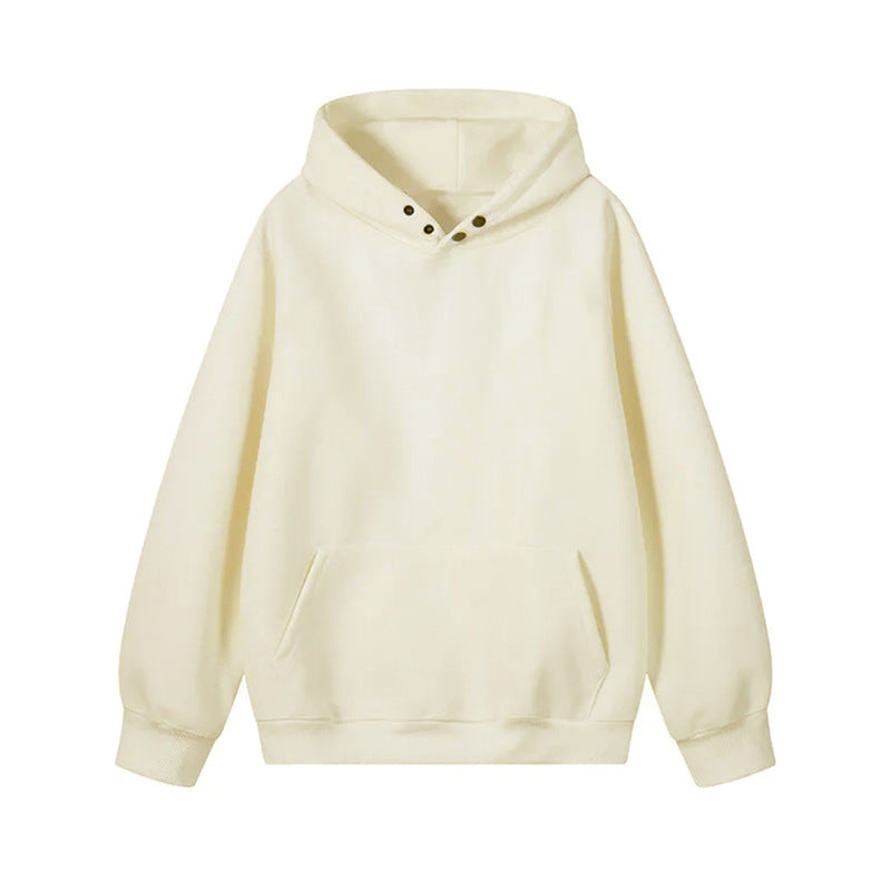 Damen Kapuzenpullover mit innovativem Schnitt und praktischen Druckknöpfen Amawinc