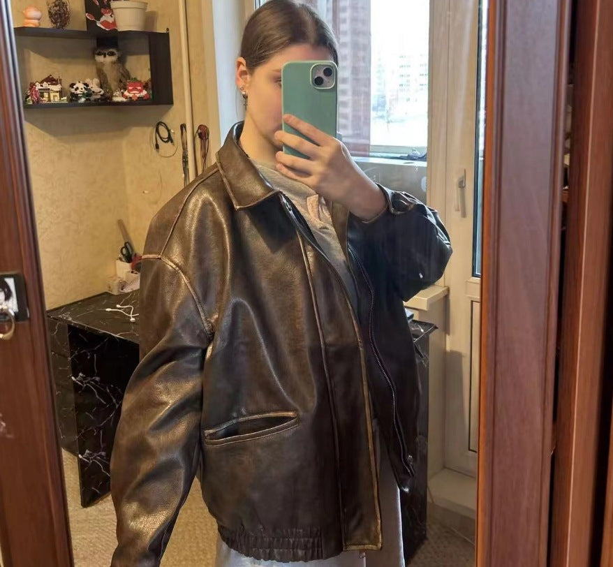 Damen jacke im Vintage-Stil mit lässigem Schnitt Amawinc