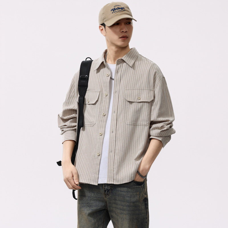 Chemise Overshirt Coton Léger Respirant Coupe Ample Décontractée Pour Tous Les Jours