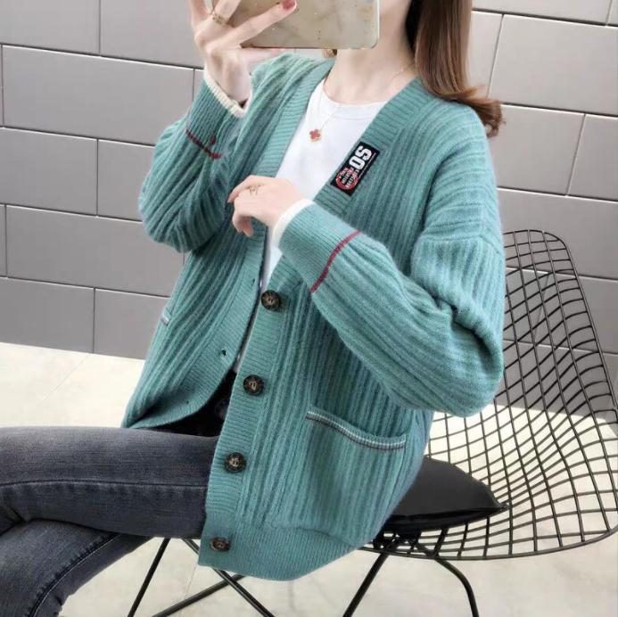 Damen Strickjacke mit strukturiertem Rippmuster und praktischen Taschen Amawinc