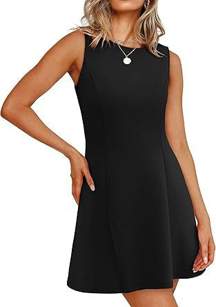 Damen ärmelloses A-Linien Kleid mit zeitlosem Schnitt Amawinc