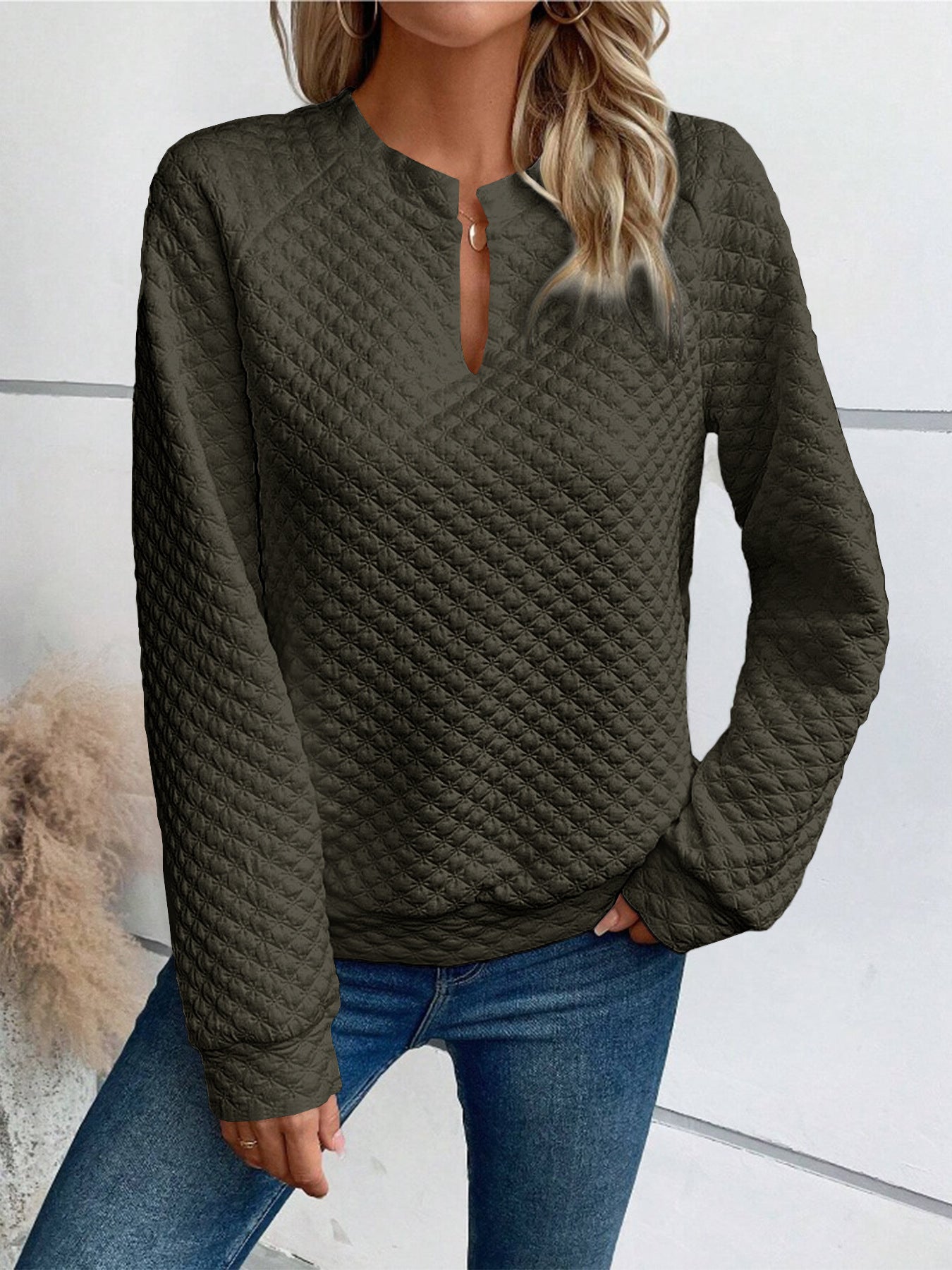Damen Quilted Pullover Amawinc
