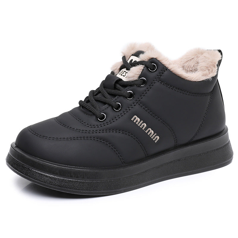 Damen Wärmende High-Top Sneakers mit kuscheligem Innenfutter und rutschfester Sohle Amawinc