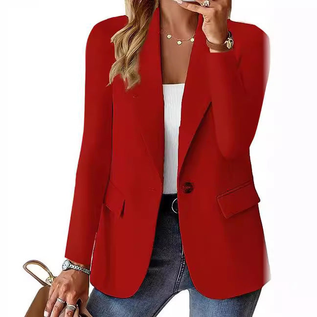 Damen Eleganter Blazer mit strukturiertem Design und praktischen Taschen Amawinc