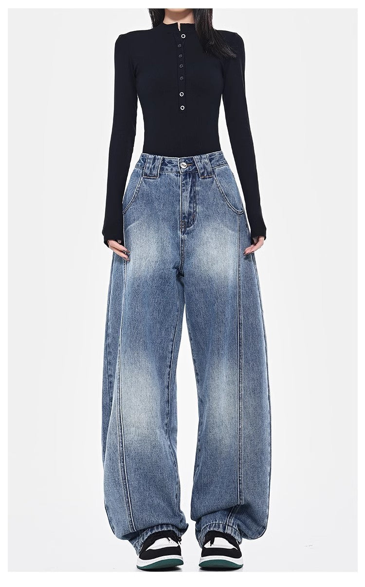 Damen Oversize Jeanshose Amawinc