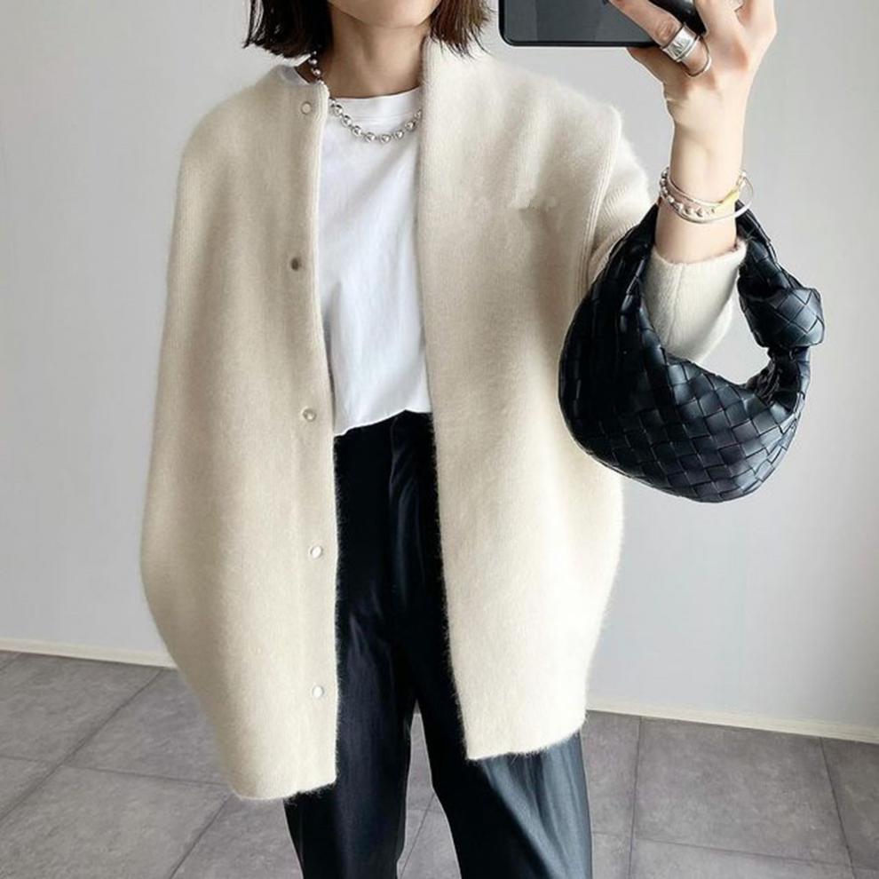 Cardigan Femme Coupe Oversize Maille Douce Boutonnage Devant Mi Longue Pour Superposition
