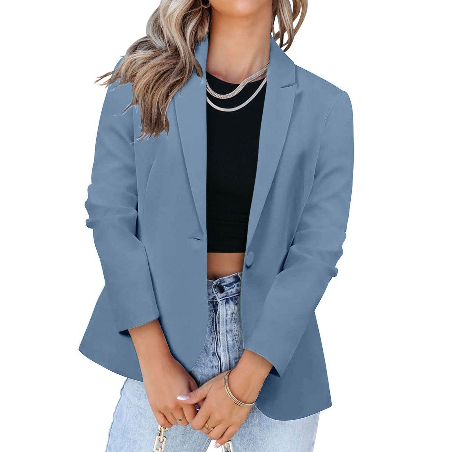 Damen Eleganter Blazer mit modernem Schnitt und praktischen Taschen Amawinc