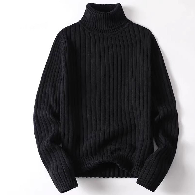 Pull En Coton Mélangé Avec Col Roulé Rabattable Maille Côtelée Manches Longues Longueur Jusqu Aux Hanches Bleu
