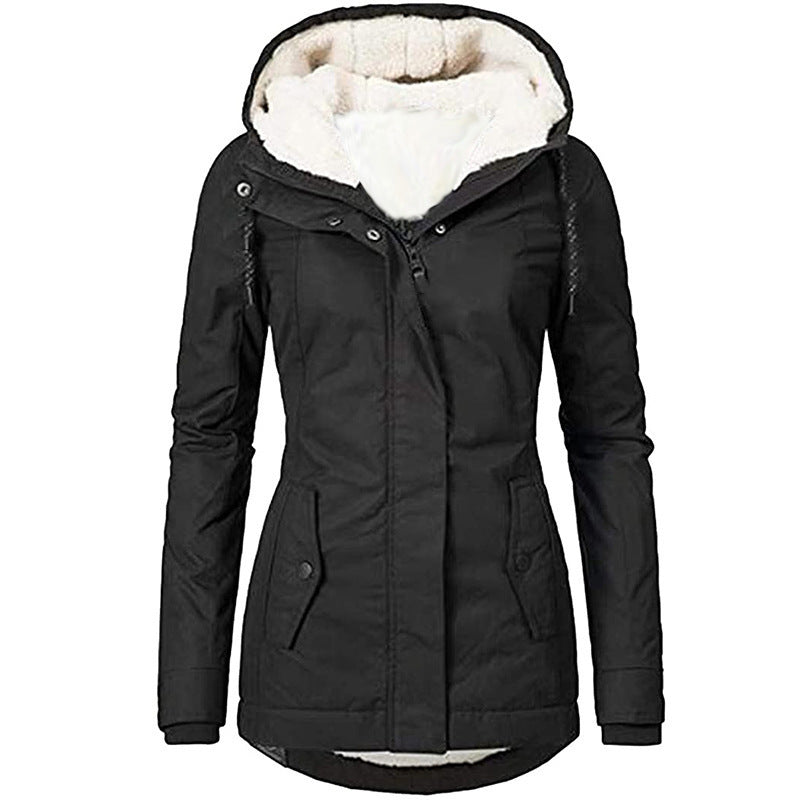Damen warme Outdoor-Jacke mit kuscheligem Futter Amawinc