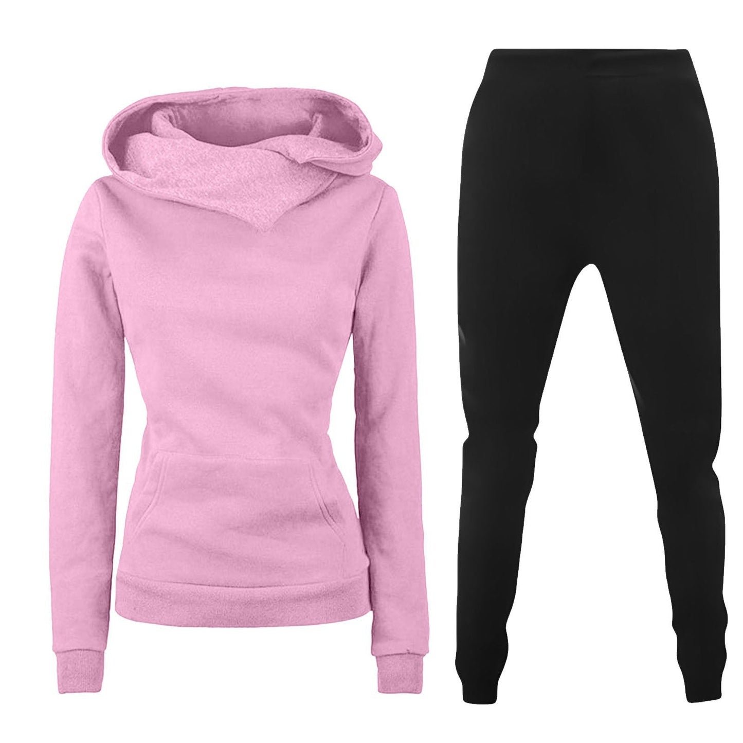Damen Kapuzenpullover und Sporthose Kombination Amawinc