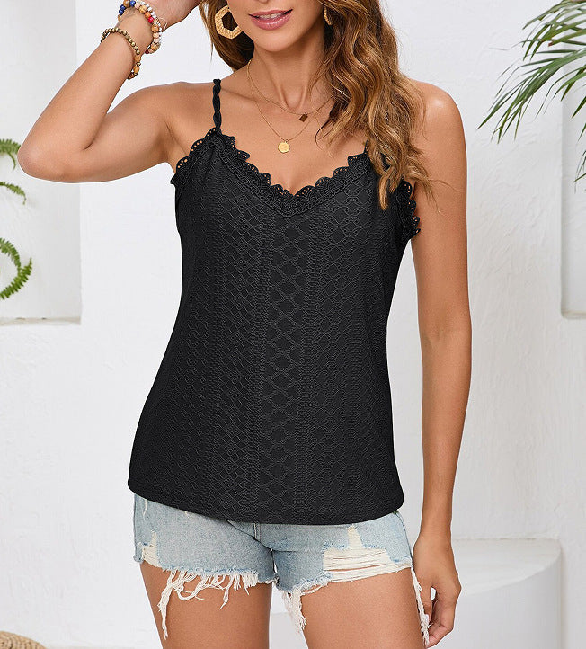 Damen Spitzenelemente Top Amawinc